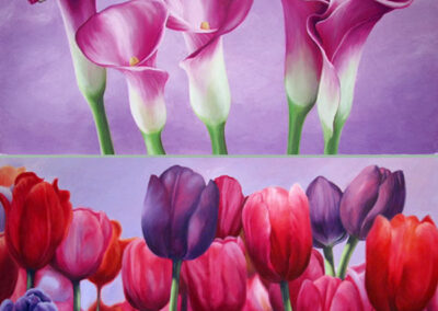 dipinti di calle e tulipani